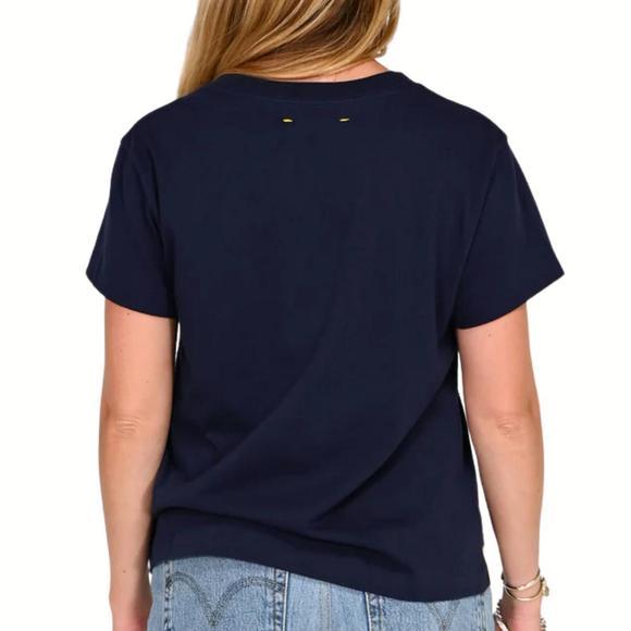 NEW KERRI ROSENTHAL suke tee smiley in indigo - Picture 2 of 3